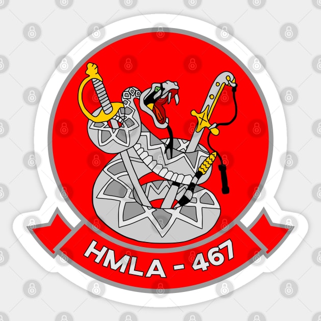 HMLA 467 The Sabers Sticker by Yeaha